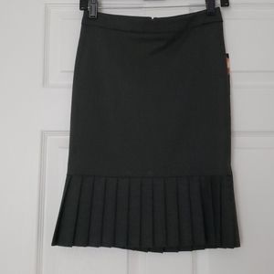 Vintage Y2K Charcoal Pencil Skirt – XS | Classic Minimalist Fit